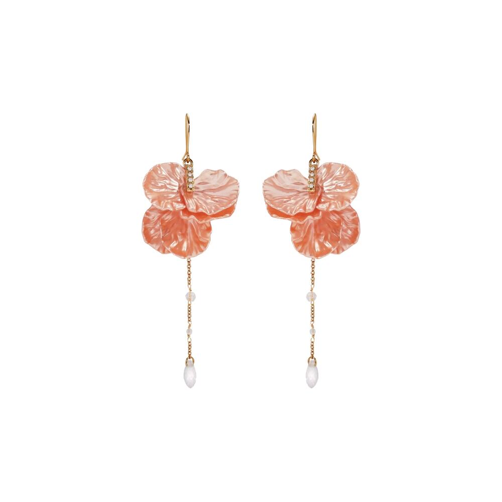 ALEX+ANI New York Botanical Garden Peony Petal Statement Earrings